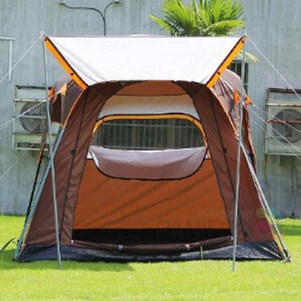 6인 거실텐트 브라운 가족텐트 쉬운텐트 치기쉬운텐트 캠프텐트 4인용텐트