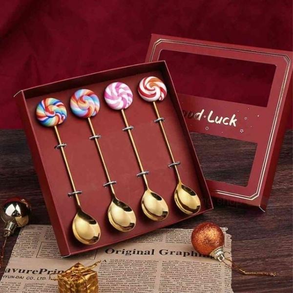 롤리 티스푼 4P 요거트수저 아이스크림숟가락 아이스크림스푼 요거트스푼 아이스크림수저