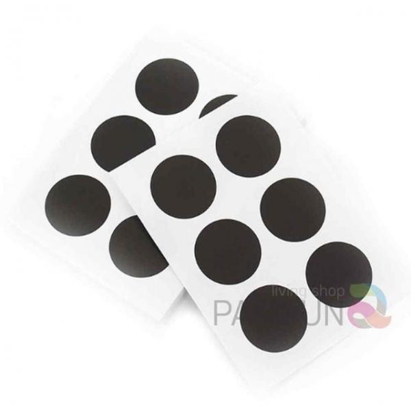 30mm 원형스티커 60매 블랙 동그란스티커 원형컬러스티커 로고스티커 도트라벨스티커 메뉴스티커