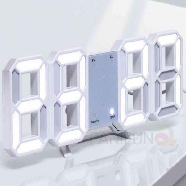 LED 리모컨 벽시계 화이트화이트 벽걸이시계 가정용벽시계 벽걸이디지털시계 인테리어시계 전자벽시계