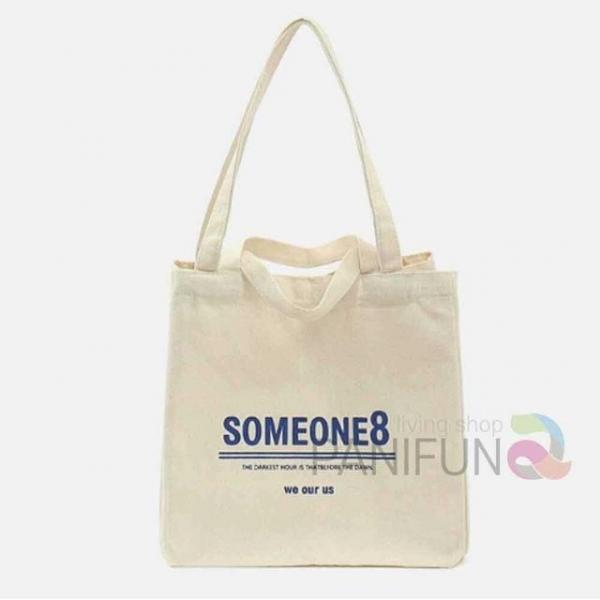 면 숄더백 가벼운가방 캔버스가방 화이트에코백 도서관가방 학원에코백