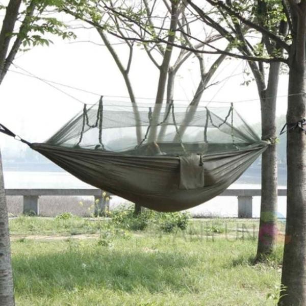모기장해먹 카키 스탠드해먹 캠핑모기장 플라잉텐트 기둥침대 여름캠핑필수품