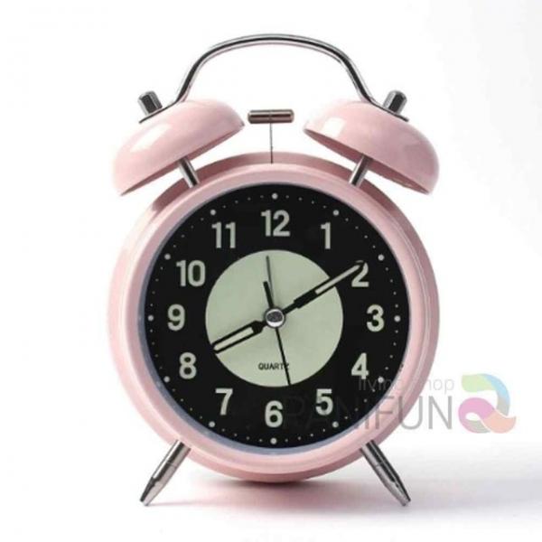 무소음 축광 야광 탁상시계 핑크 인테리어탁상시계 시계장식품 앤틱탁상시계 거실탁상시계 무소음탁상시계