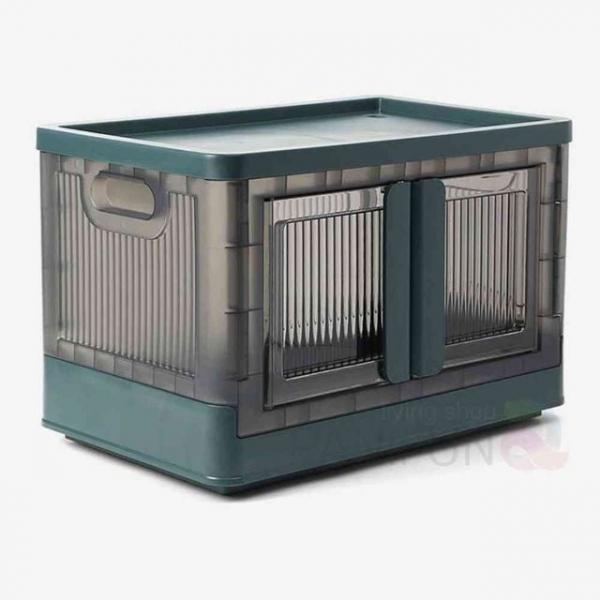 접이식수납박스 32L 다크그린 접이식폴딩박스 폴딩 캠핑용폴딩박스 폴딩바스켓 오픈형