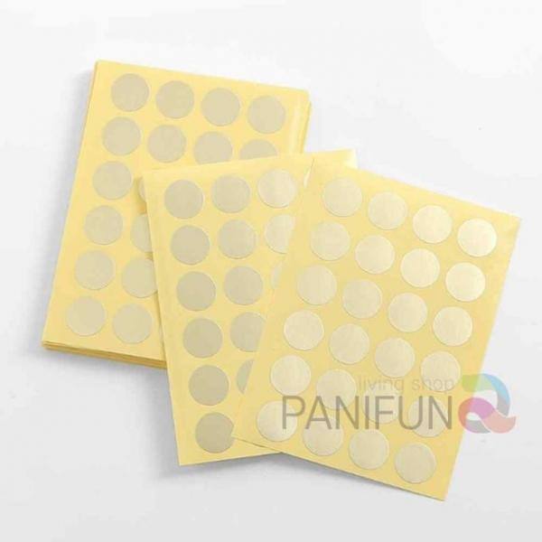 16mm 원형스티커 60매 골드 원형라벨 로고스티커 다꾸재료 동그라미스티커 다꾸용스티커