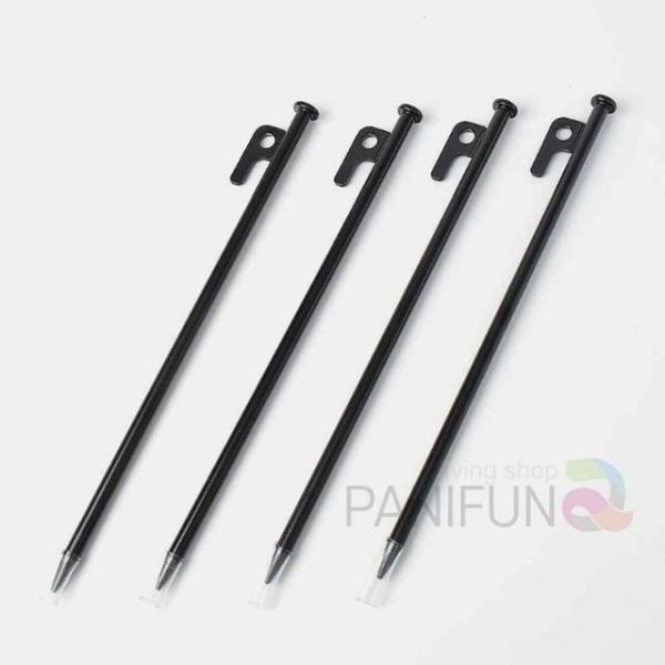 단조팩 4p 30cm 블랙 강철팩 카라비너 텐트단조팩 타프팩 고강도팩