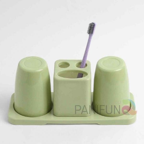 칫솔꽂이 양치컵 그린 칫솔세트 양치물컵 화장실악세사리 칫솔홀더 회사양치컵