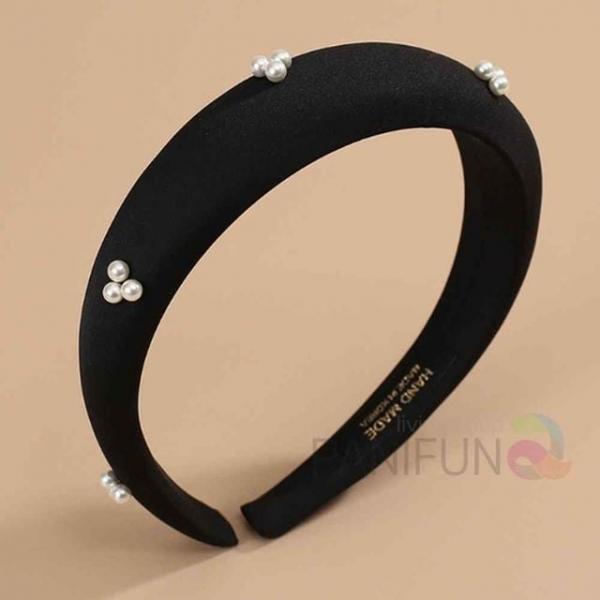 진주 헤어밴드 블랙 머리띠 무지헤어밴드 쿠션머리띠 와이드헤어밴드 와이드머리띠