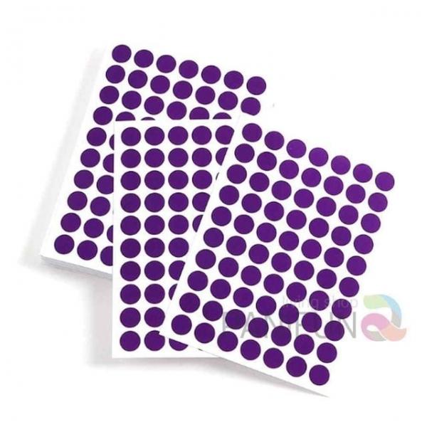 10mm 원형스티커 60매 퍼플 포장스티커 설문조사스티커 동그라미스티커 표시스티커 다꾸재료