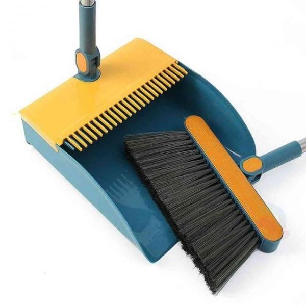 빗자루 쓰레받기 블루 편리한빗자루 청소용빗자루 빗자루거치대 긴빗자루 스탠드빗자루쓰레받기