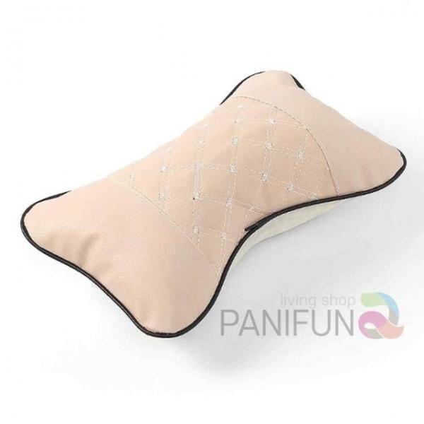 차량목쿠션 2p 아이보리 차량쿠션 차목베개 차량용목베개 헤드레스트쿠션 자동차머리받침
