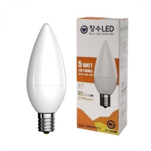 LED 촛대구 전구색 캔들 E17전구 엘이디전구