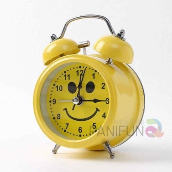 무소음 해머벨탁상시계 웃음 미니탁상시계 장식용시계 시끄러운알람시계 예쁜탁상시계 무소음알람시계