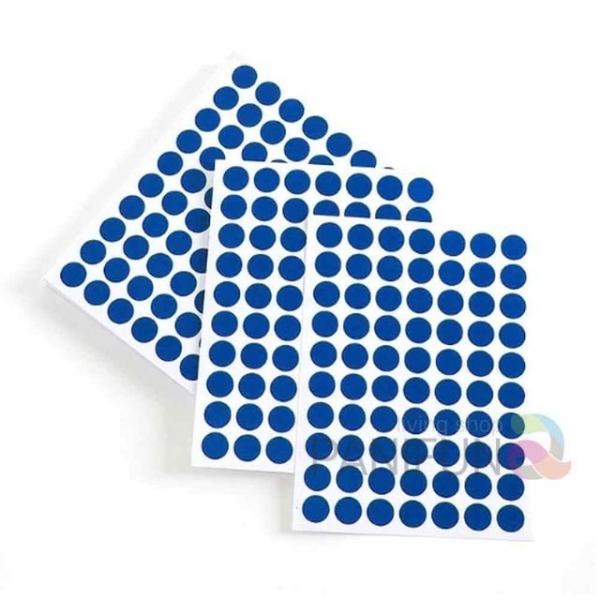10mm 컬러 원형스티커 60매 블루 병스티커 다이어리꾸미기 로고스티커 동그란스티커 인덱스스티커
