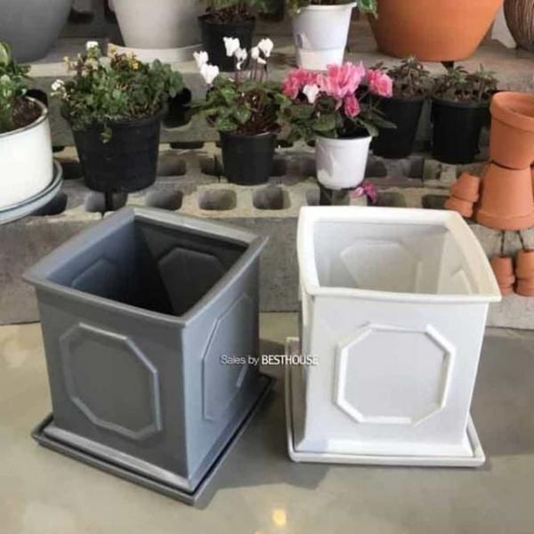 도기 몰딩 화분 사각 빈화분 거실화분