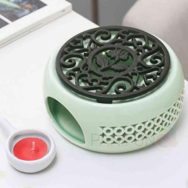 도자기티워머 민트블랙 다도용차우리기 티포트받침대 티팟워머 차데우기 티라이트받침대