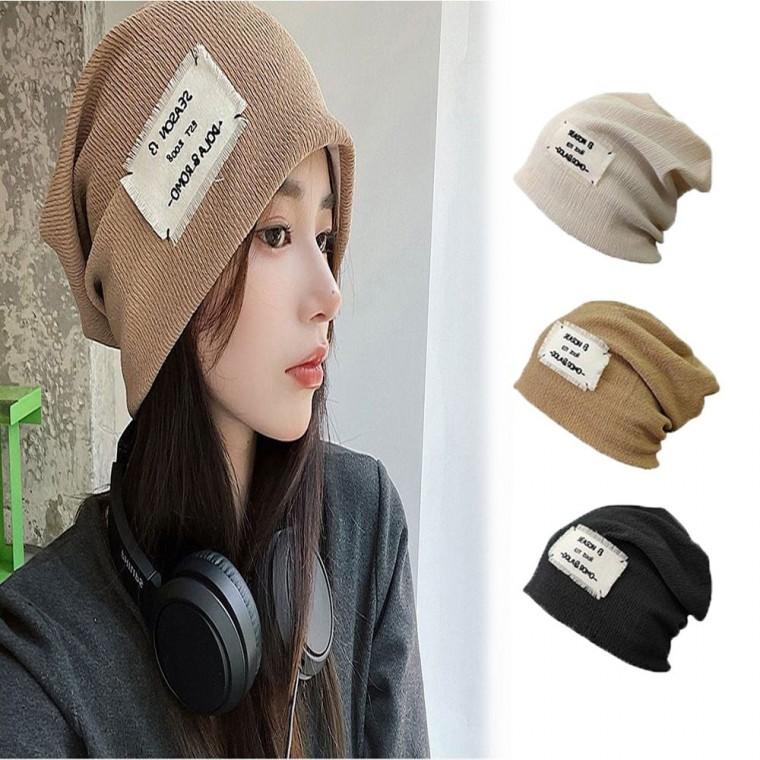 여자 모자 빈티지 패치 패션 얇은 소재 여름 비니