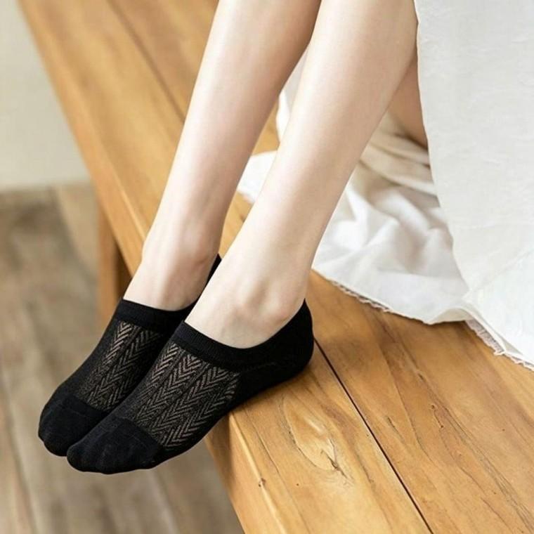 여성 데일리 망사 페이크 삭스 10켤레 여름 통기성 미끄럼 방지 덧신 양말