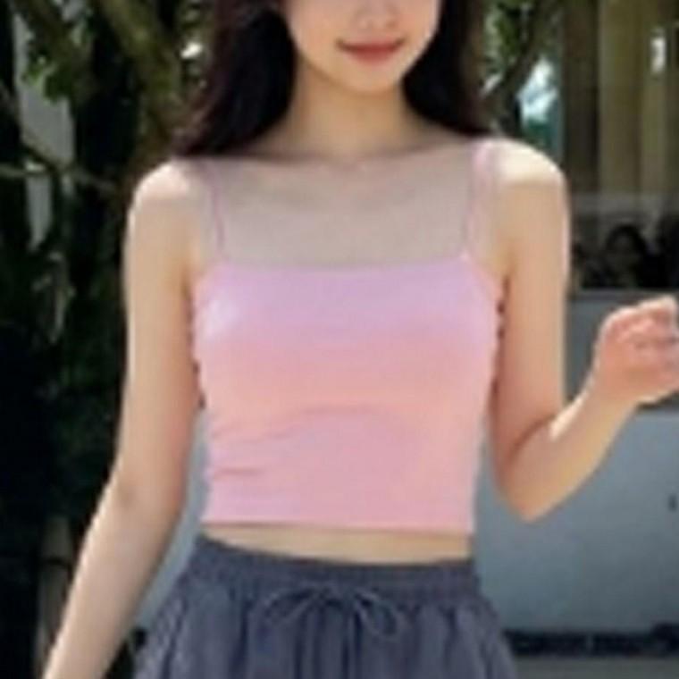 여성 데일리 크롭 끈나시 1P 단독 이너 가벼운 여름 이너탑 민소매