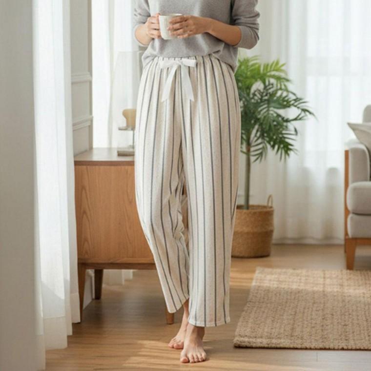 여성 러블리 패턴 와이드 밴딩 바지 1P 시원한 찰랑핏 데일리 여름