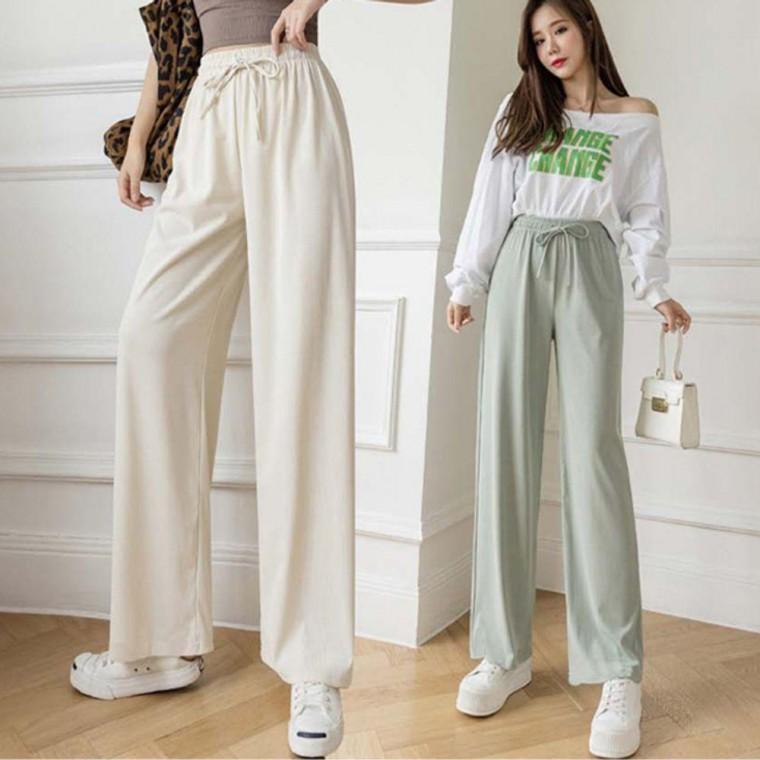 여성 시원한 썸머 밴딩 바지 1P 데일리 캐주얼 여름 루즈핏 패션