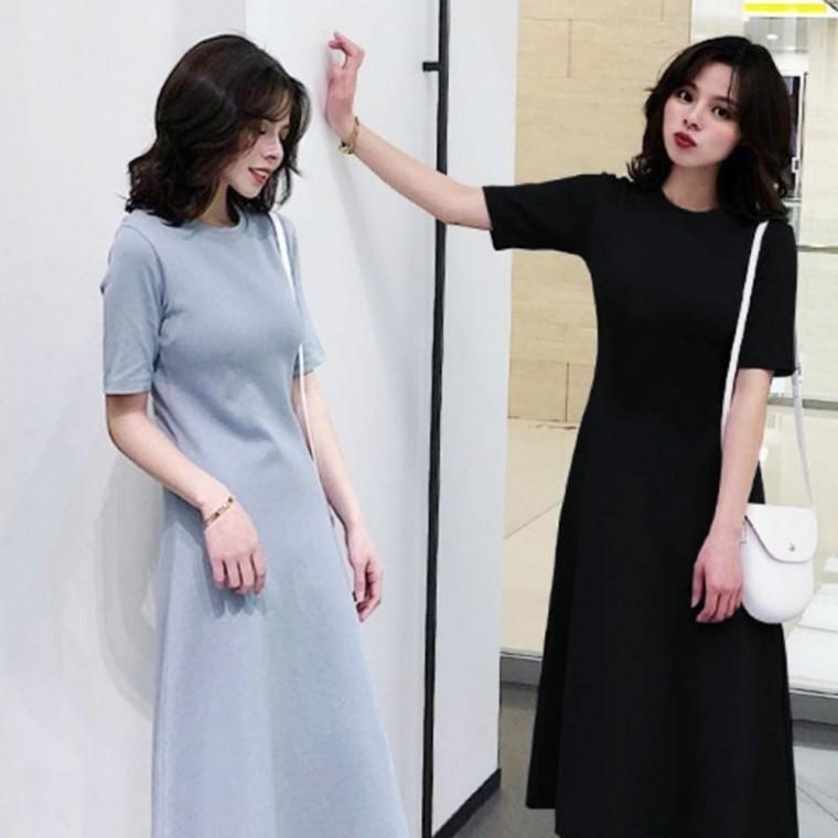플레어원피스 A라인원피스 롱 원피스 여름원피스 반팔