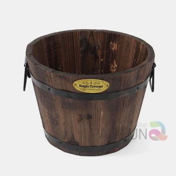 빈티지 원목화분 26x19 큰화분 목재화분 야외화분 조경화분 베란다화분