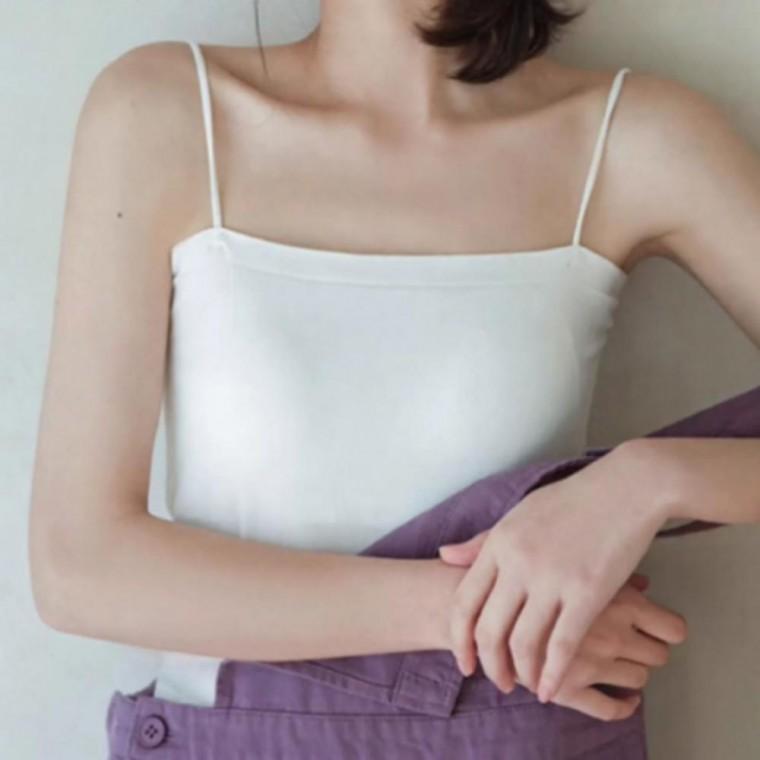 여성 캡내장 브라런닝 데일리 여름 끈나시 속옷