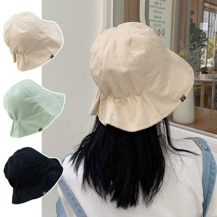 셔링 버킷햇 여성 데일리 벙거지 여름 와이드 챙모자
