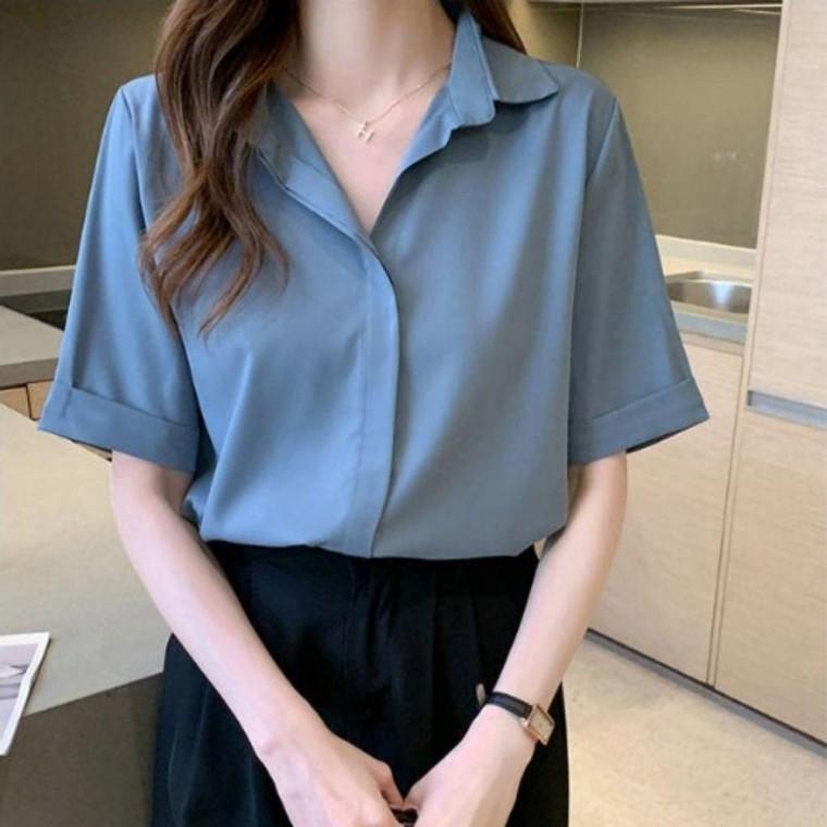 여자 카라 여성 여름 린넨 데일리 하객룩 셔츠 여성셔츠