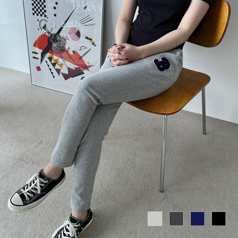 와펜 여름 조거 차콜 츄리닝 패치 세미바지 밴딩바지 트레이닝복 운동복