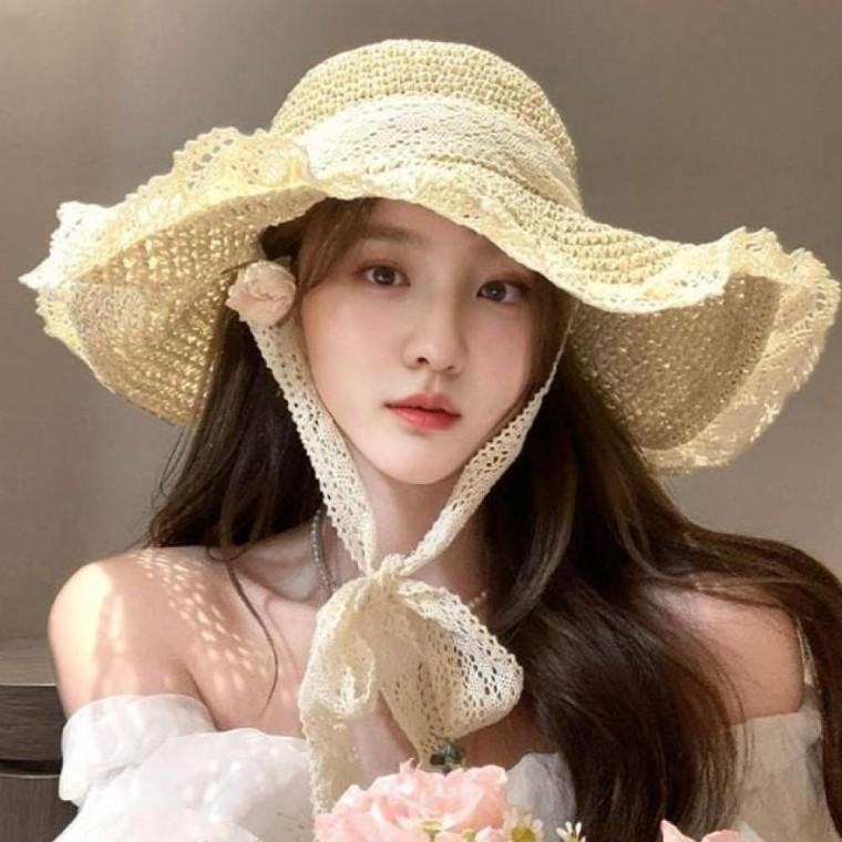 바캉스 라탄 여름 비치 챙넓은 햇빛 챙모자 여성모자