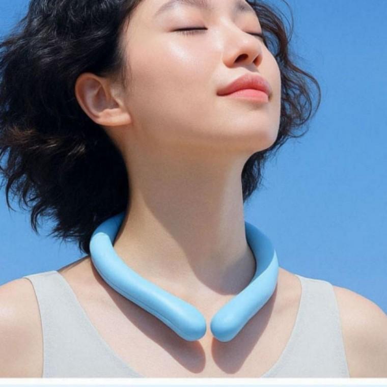 넥쿨러 얼음 아이스 냉감 쿨스카프 아이스 넥쿨러 얼음 목걸이 냉각 목 아이스팩 여름 쿨링 목도리 블루 2