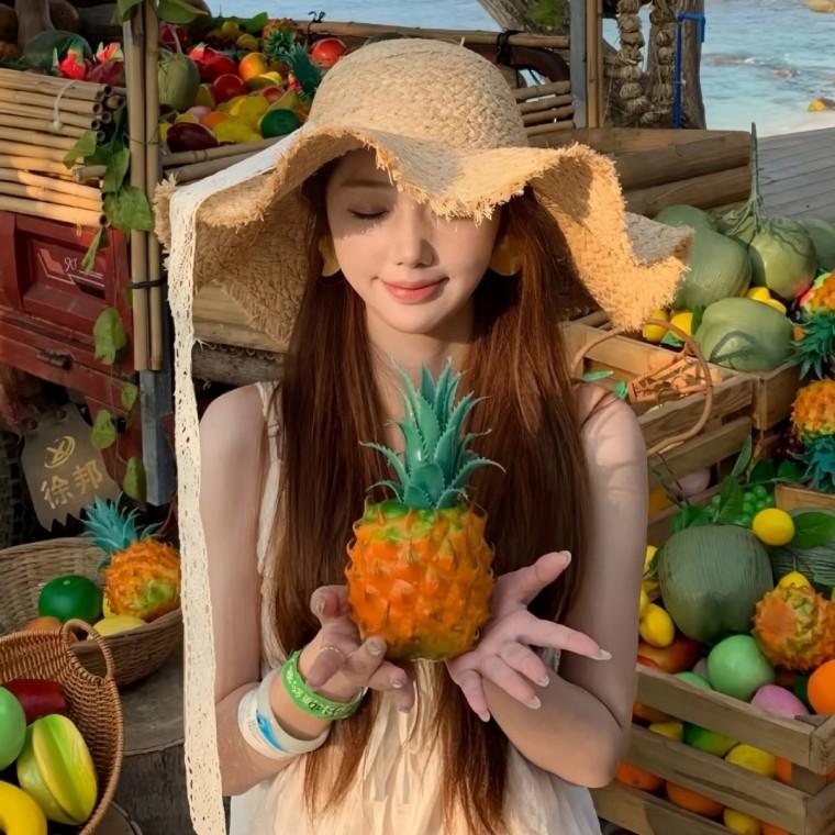 전원풍 레이스 리본 짜임 밀짚모자 여성용 여름 해변용 차양 자외선 차단 모자 큰 챙 신상품 햇살 모자