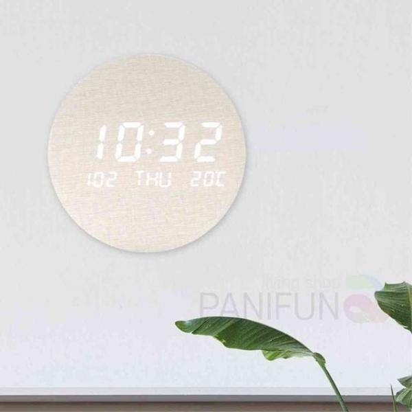 자동센서 LED 벽시계 아이보리 거실벽시계 무소음벽시계 전자벽시계 스마트벽시계 무소음원형벽시계
