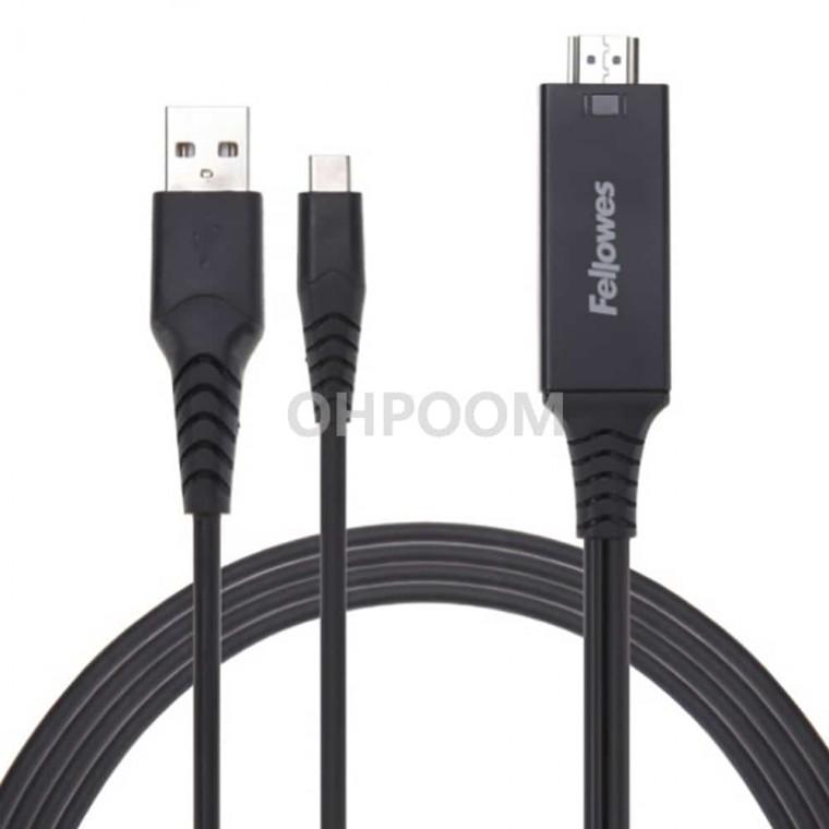 C타입 to HDMI 미러링케이블 2M c타입hdmi케이블 c타입미러링케이블 usbchdmi