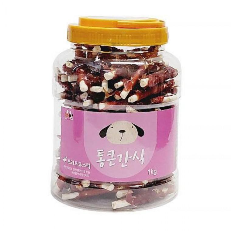 개간식 오리우유스틱 애완동물간식 애견간식 동물간식
