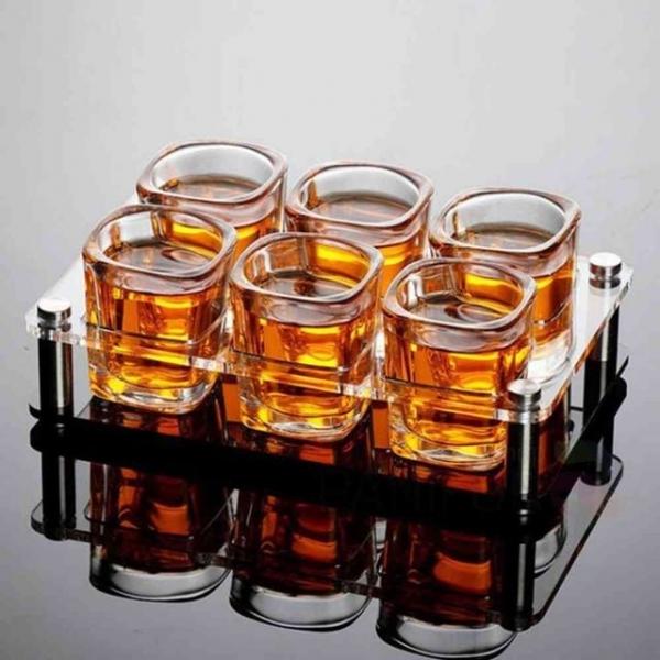 6구 샷잔홀더 19cm 술컵받침대 파티술잔 양주잔홀더 양주스트레이트잔 소주잔