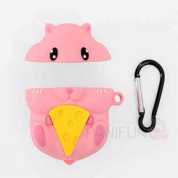 치즈햄스터 에어팟케이스 무선이어폰케이스 말랑말랑한케이스 귀여운캐릭터케이스 블루투스이어폰커버 이어