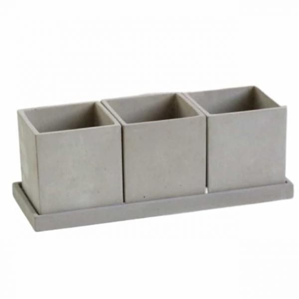 화분 정사각 3구형 개업식화분 꽃화분