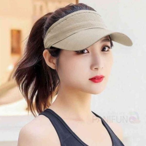 메쉬 썬캡 베이지 여자썬캡모자 여자여름모자 비치모자 여성골프모자 여름여성모자