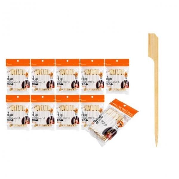 깔끔한 디자인 일회용 대나무 꼬지 10cm 50개입 10개set 뷔페