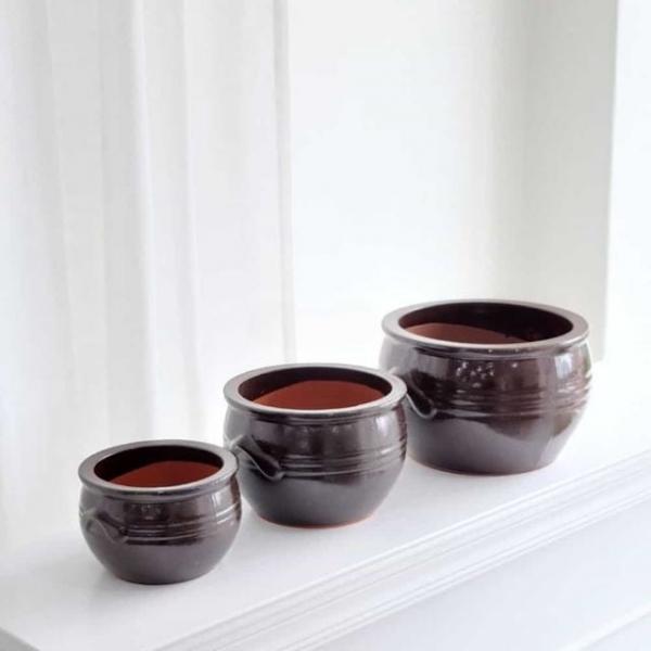 옹기 단지 화분 18x13 실내식물화분 다육옹기화분