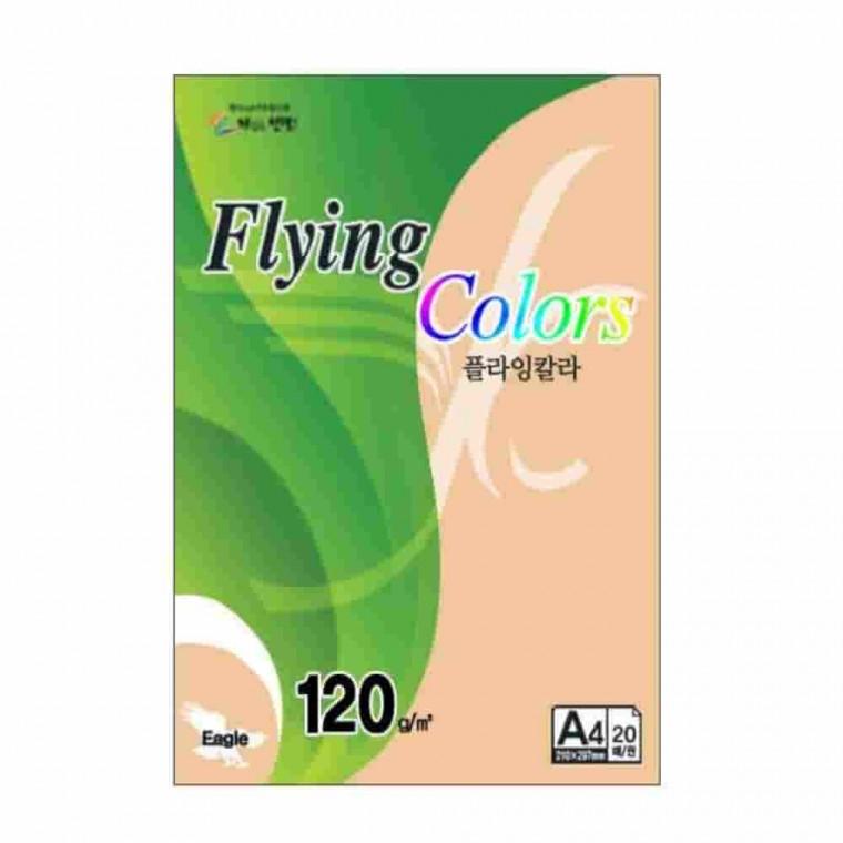 플라잉칼라 복숭아색 A4 120g 20매 디자인지 컬러지 팬시페이퍼 인쇄용색지