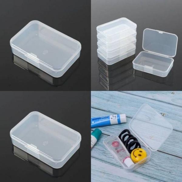 투명 플라스틱 미니 수납케이스 5p세트 9x6cm 투명보관함 수납정리