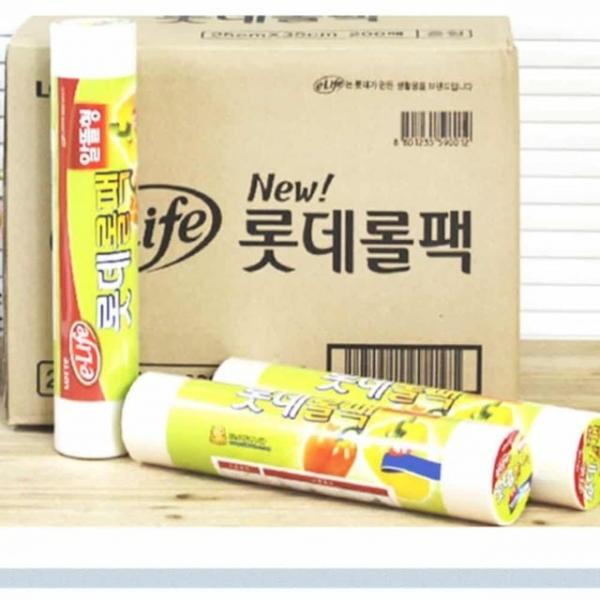떼어쓰는 롤팩 30x40x500매 12개입 일회용비닐백 위생비닐팩