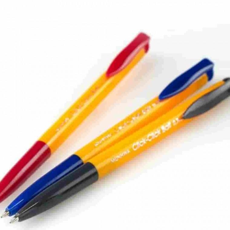 클릭볼펜 0.7mm 흑 12개입 사무용볼펜 클립볼펜 문구볼펜 학생용볼펜