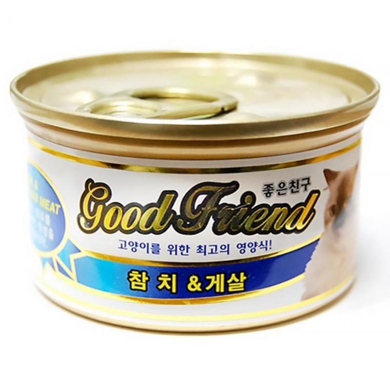 고양이캔간식 참치와게살 24EA 길고양이간식 고양이선물 고양이간식
