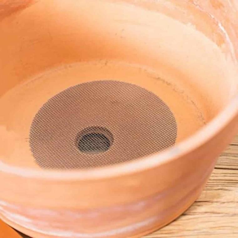원형 화분 거름망 50개입 10cm 원형배수망 화분거름망 원예용품 원형깔망 분갈이깔망