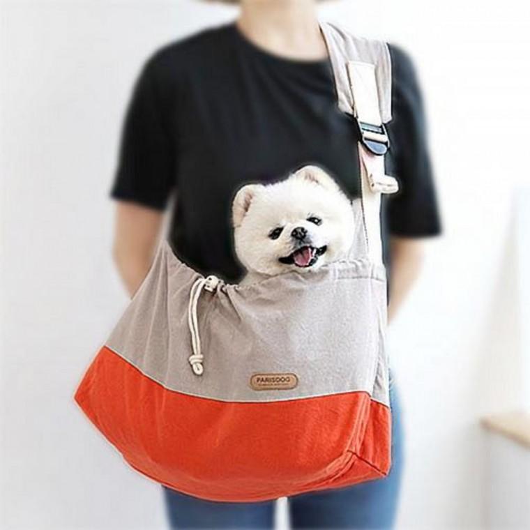 반려견이동가방 오렌지 강아지이동가방 고양이이동가방 반려동물슬링백